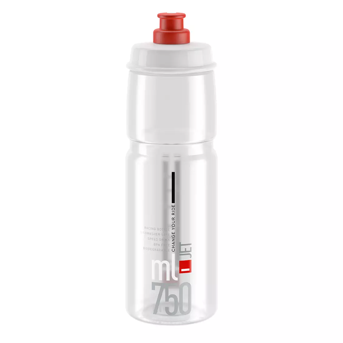 ELITE JET cyklistická láhev na vodu 750 ml, clear