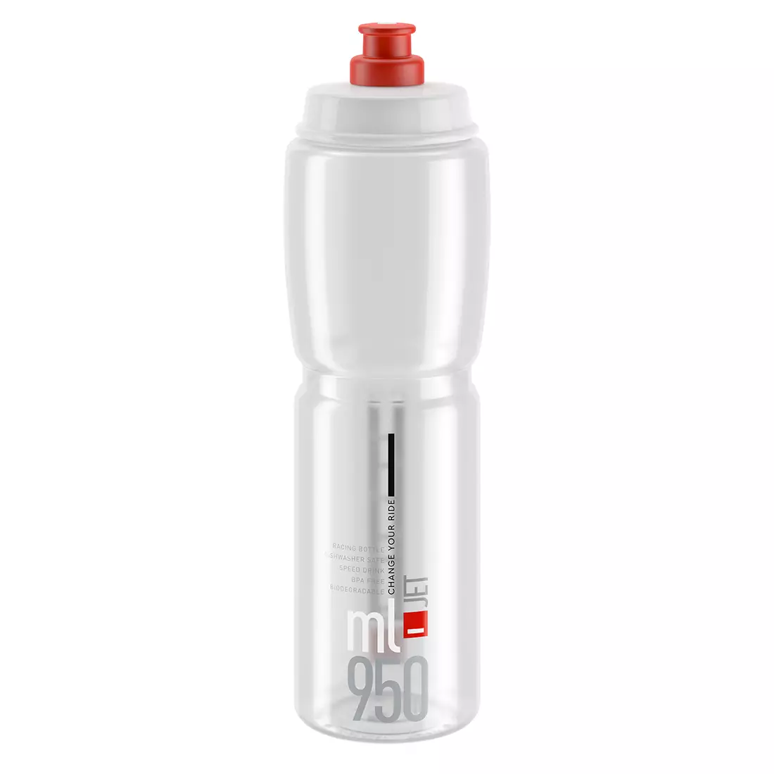 ELITE JET cyklistická láhev na vodu 950 ml, clear