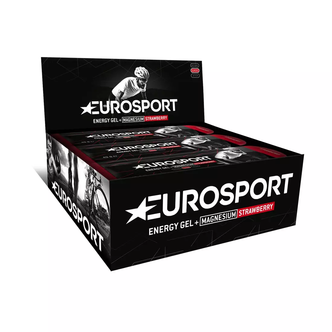 EUROSPORT energetický gel NUTRITION jahoda +hořčík 40g 20 kusů E0028