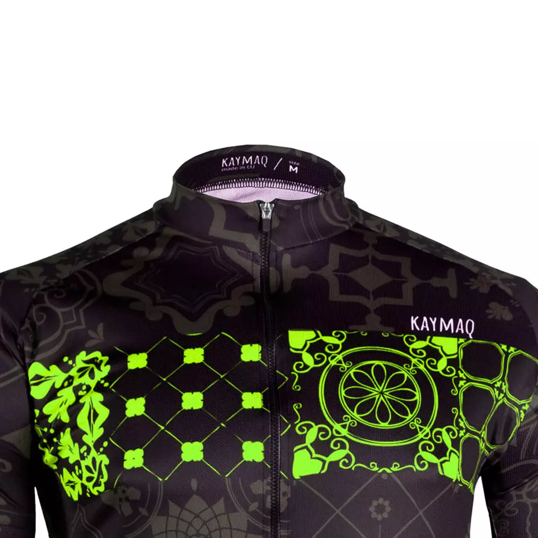 KAYMAQ DESIGN M59 pánský cyklistický dres, krátký rukáv, fluorově žlutá