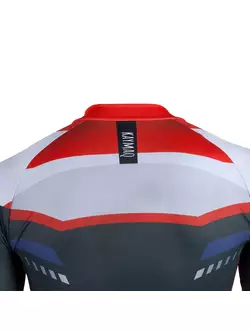 KAYMAQ DESIGN M61 pánský červený cyklistický dres s krátkým rukávem