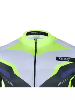 KAYMAQ DESIGN M61 pánský cyklistický dres, krátký rukáv, fluorově žlutá