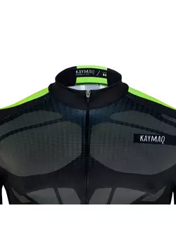 KAYMAQ DESIGN M63 pánský cyklistický dres, krátký rukáv, fluorově žlutá