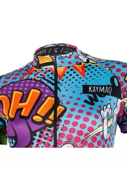 KAYMAQ DESIGN W27 dámský cyklistický dres, krátký rukáv, modrý