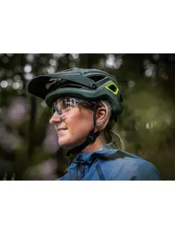 LAZER cyklistická helma mtb IMPALA CE Matte Dark Green F-Yellow BLC2217889039