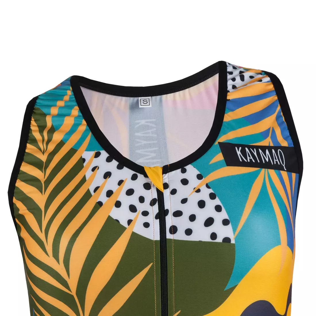 KAYMAQ DESIGN W17 dámský cyklistický dres bez rukávů