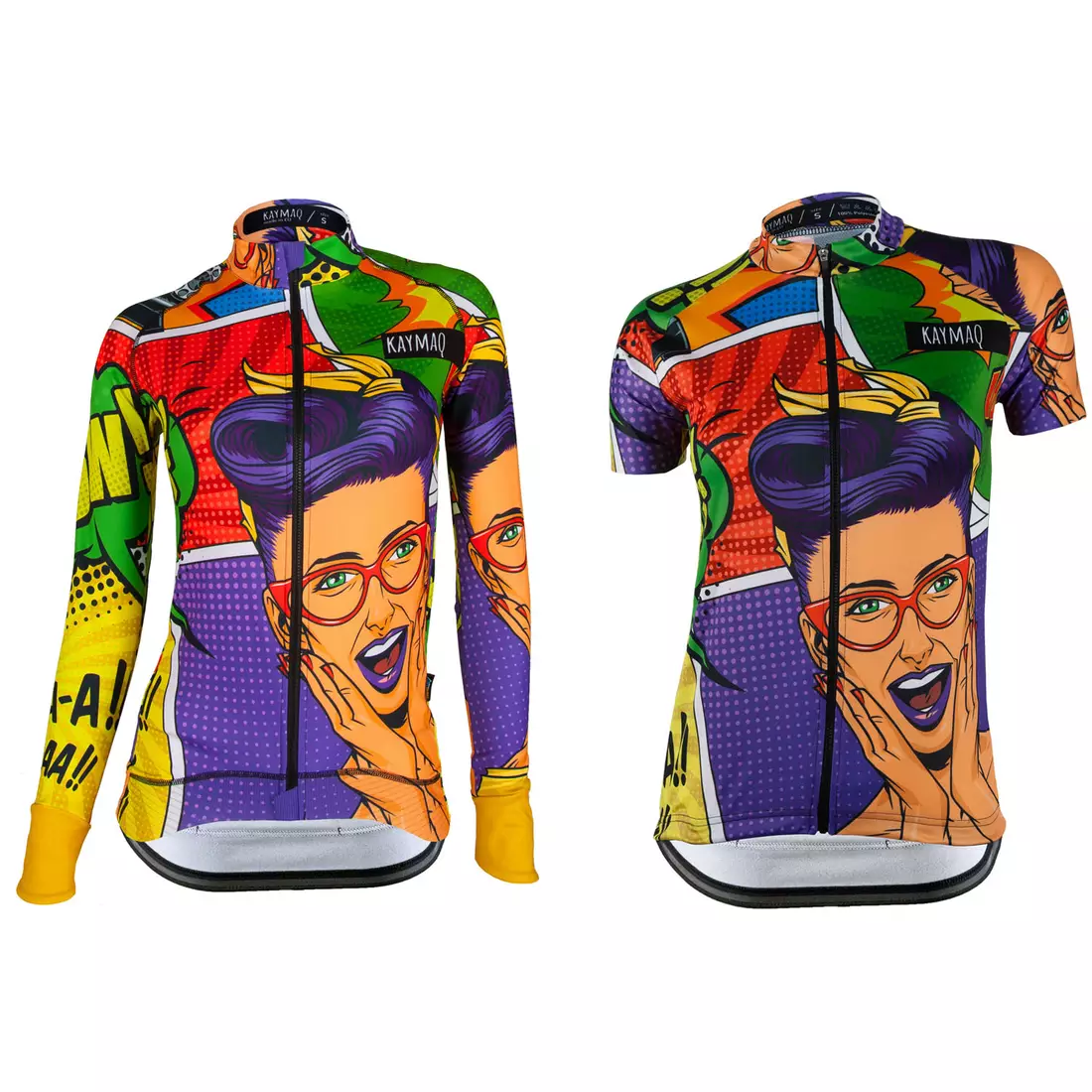 [Set] KAYMAQ DESIGN dámský cyklistický dres s krátkým rukávem W26  + KAYMAQ DESIGN dámský cyklistický dres W26 