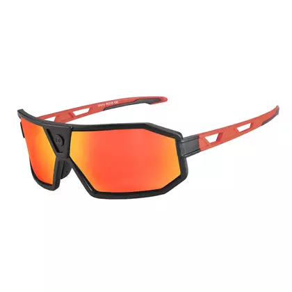 Rockbros SP214BK cyklistické / sportovní brýle s polarizací černo-červená