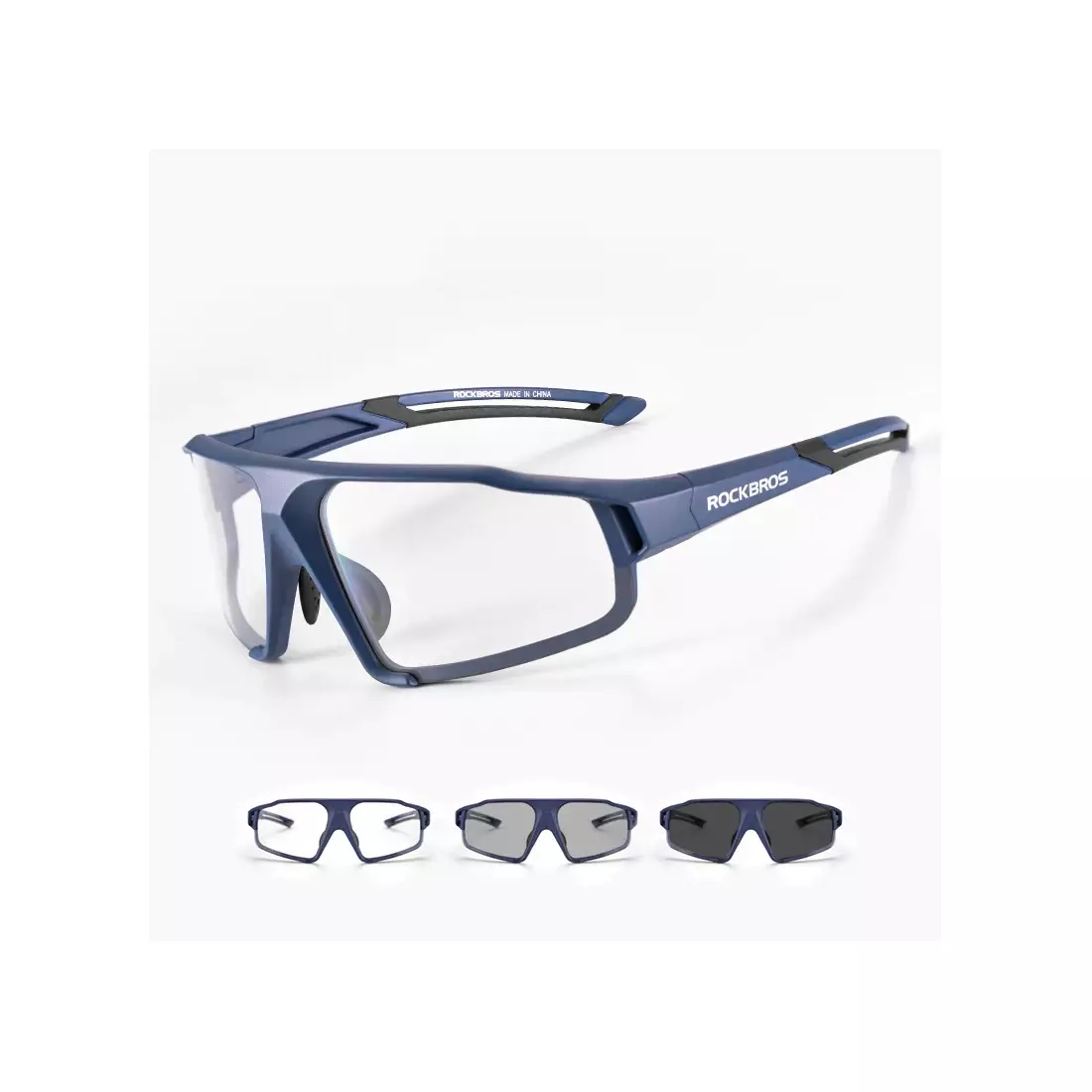 Rockbros SP216BK cyklistické / sportovní brýle fotochrom  námořnická modrá
