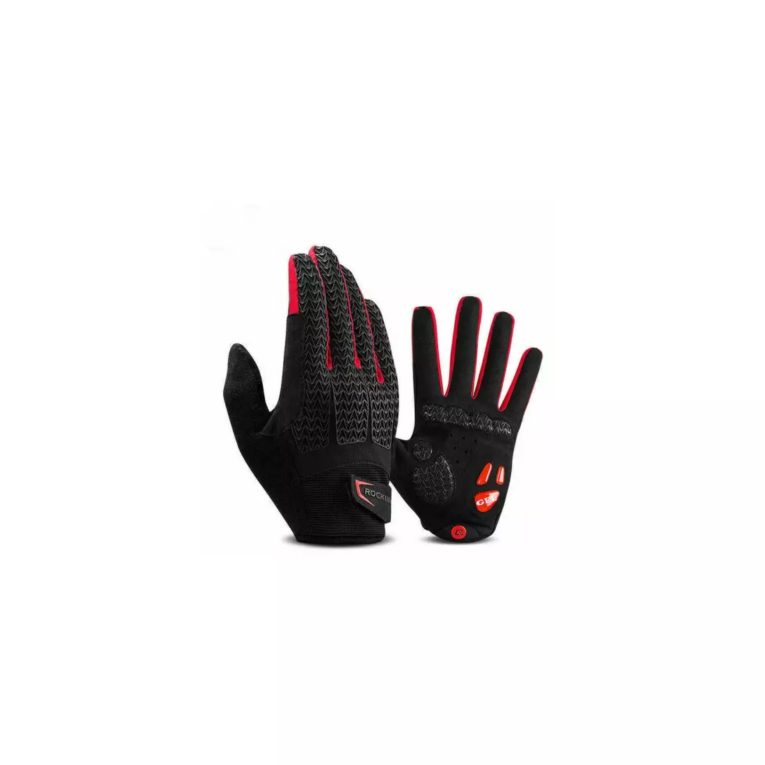 Rockbros cyklistické rukavice, gel černá-červený S208BK