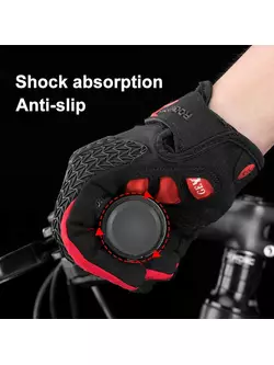 Rockbros cyklistické rukavice, gel černá-červený S208BK