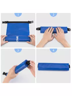 Rockbros vodotěsný batoh / taška 5L, modrý ST-003BL