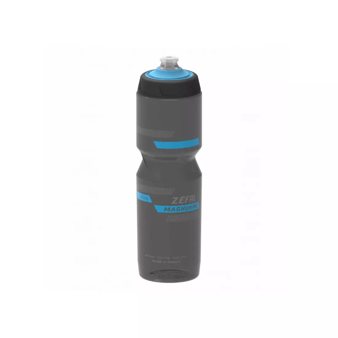 ZEFAL láhev s vodou na kole MAGNUM PRO-SMOKED BLACK 1L cyan blue/grey