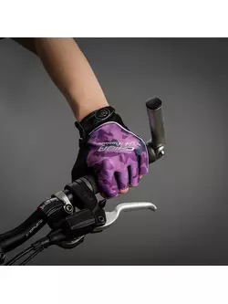 CHIBA LADY GEL PREMIUM Dámské cyklistické rukavice, fialové 3090120