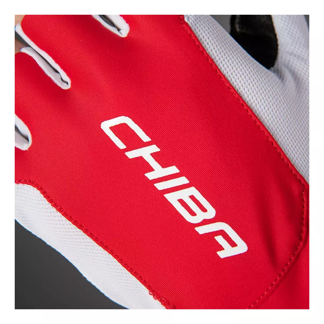 CHIBA MISTRAL Silniční cyklistické rukavice, červené 3030420