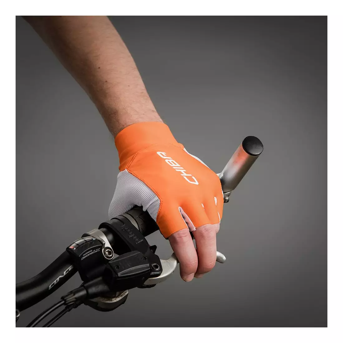 CHIBA MISTRAL Silniční cyklistické rukavice, oranžová 3030420