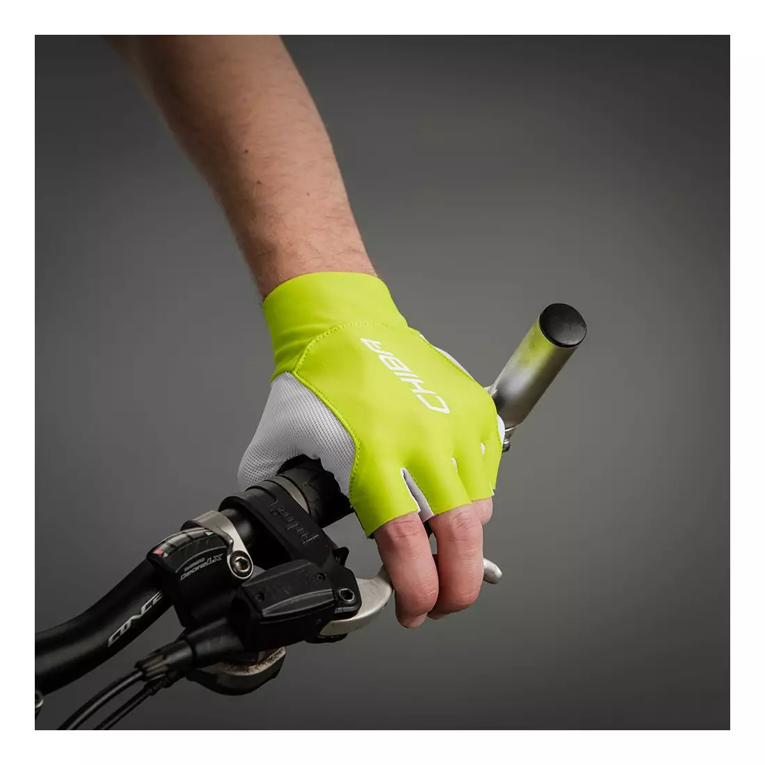 CHIBA MISTRAL Silniční cyklistické rukavice, zelená 3030420