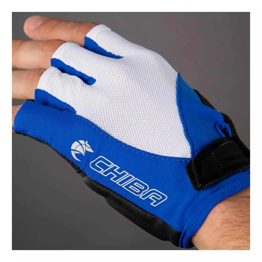 Cyklistické rukavice CHIBA SPORT PRO, modré a bílé 3040218