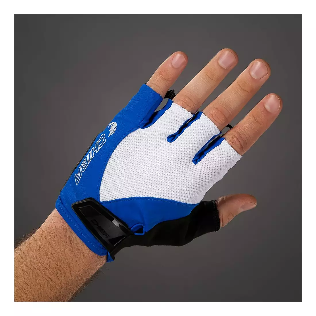 Cyklistické rukavice CHIBA SPORT PRO, modré a bílé 3040218