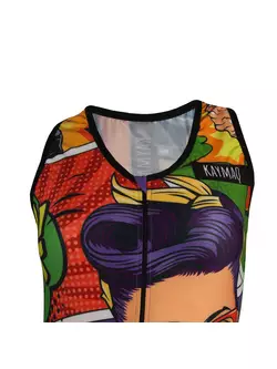 KAYMAQ DESIGN W26 dámský cyklistický dres bez rukávů