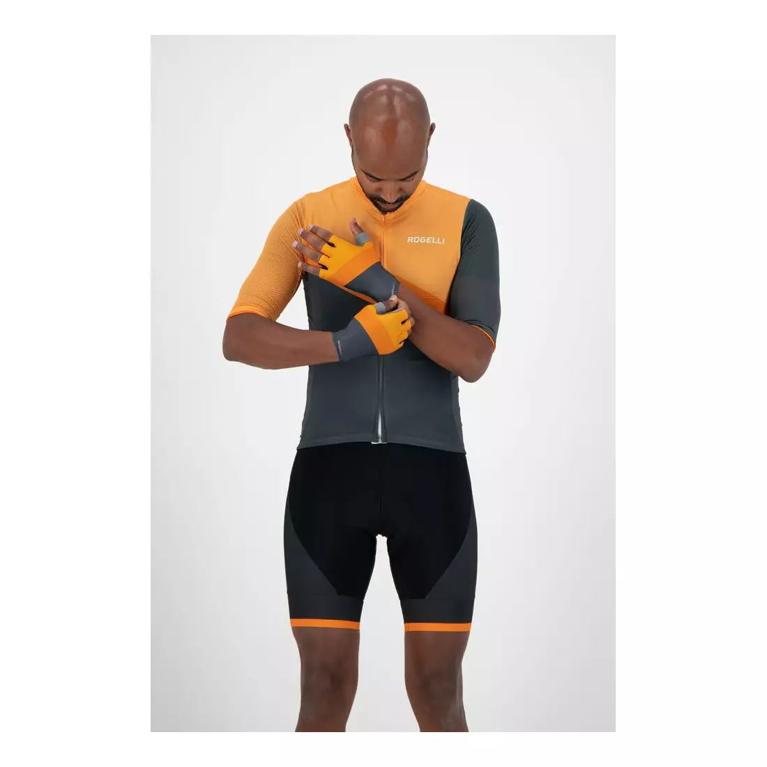 ROGELLI Pánské cyklistické rukavice KAI oranžový