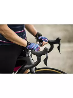 ROGELLI dámské cyklistické rukavice STRIPE blue/pink
