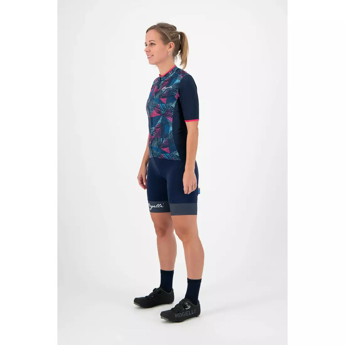 ROGELLI dámský cyklistický dres LEAF blue 010.085