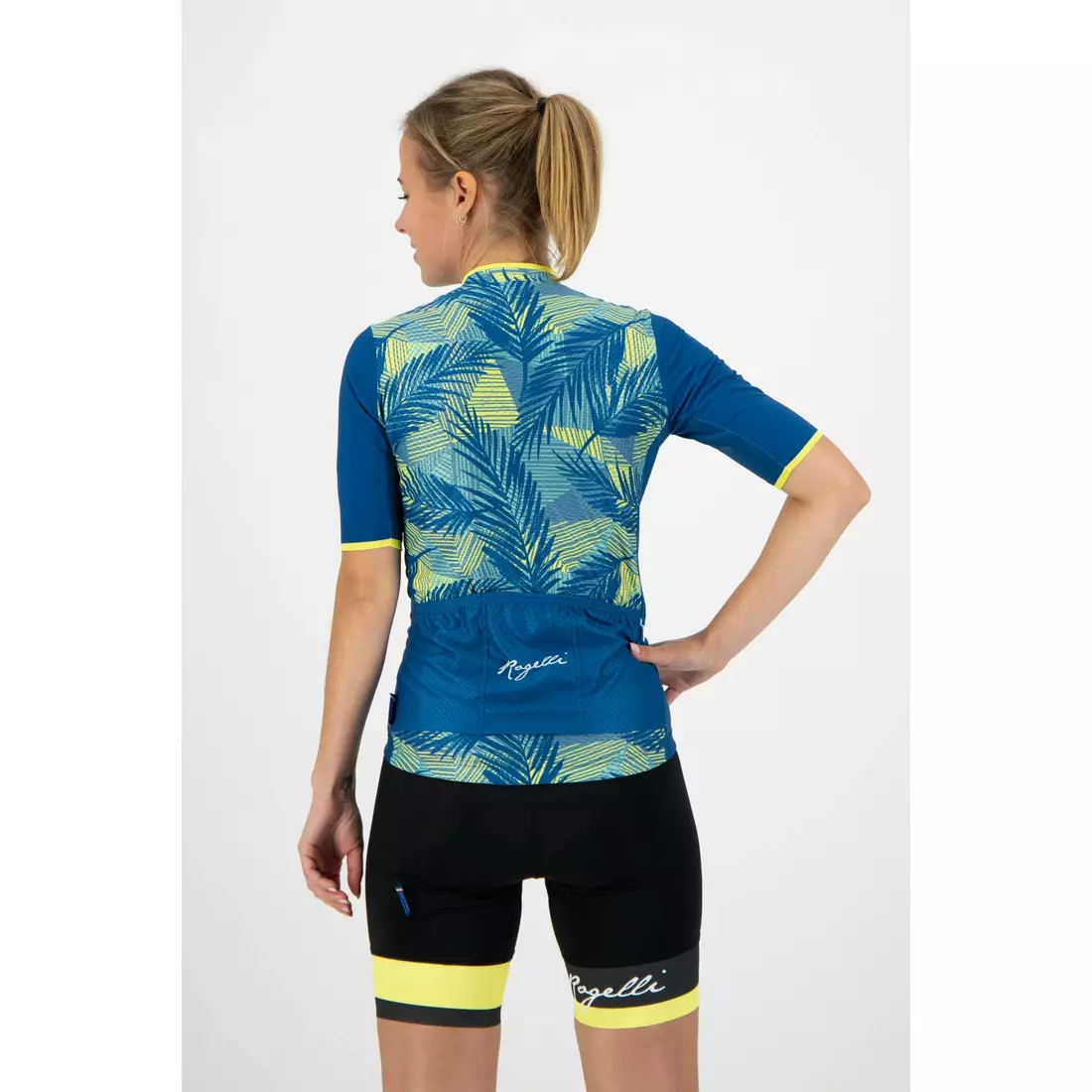 ROGELLI dámský cyklistický dres LEAF turquoise 010.086