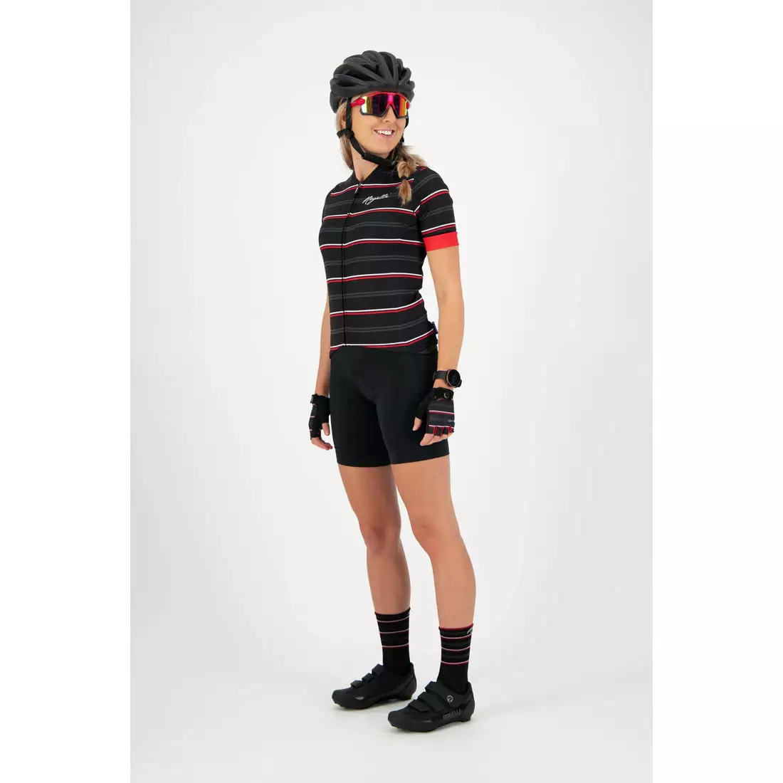 ROGELLI dámský cyklistický dres STRIPE black 010.146