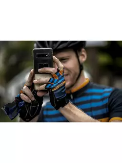 ROGELLI pánské cyklistické rukavice STRIPE blue/orange 006.312