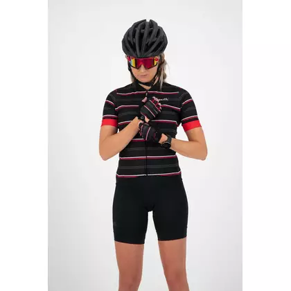 ROGELLI dámské cyklistické rukavice STRIPE red/black 