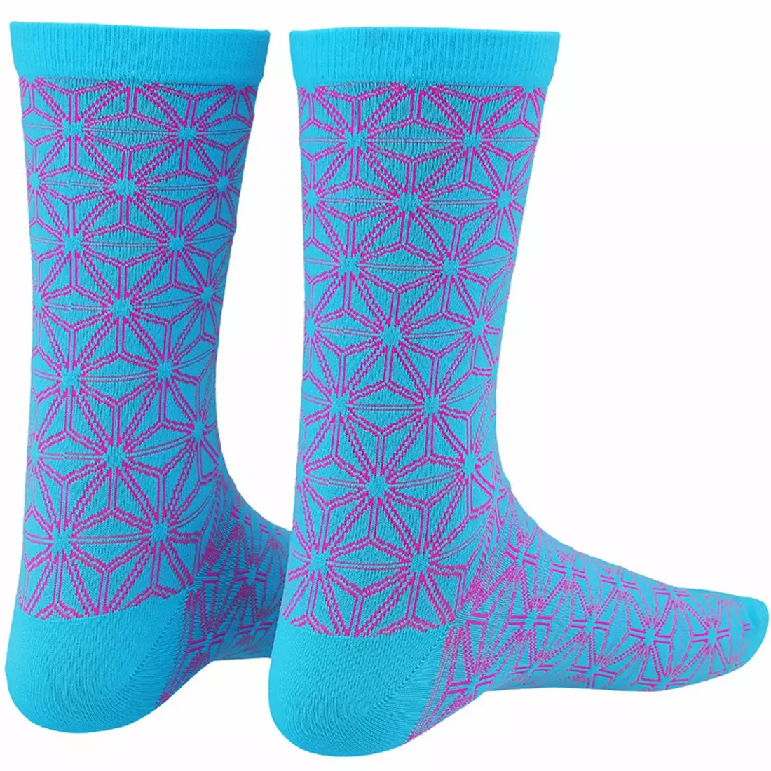 SUPACAZ cyklistické ponožky ASANOHA blue/pink