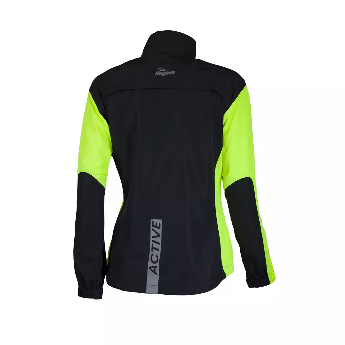 ROGELLI RUN ELVI - dámská ultralehká běžecká bunda, černo-fluor
