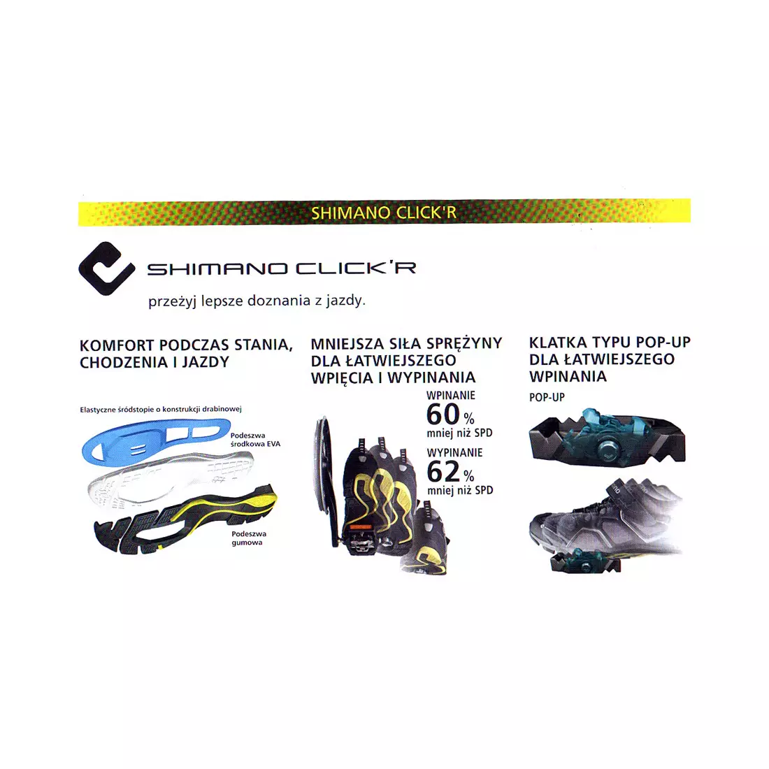 SHIMANO SH-CT40 - rekreační cyklistická obuv se systémem CLICK'R