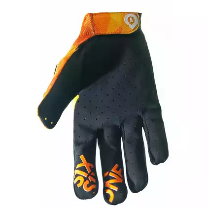 661 cyklistické rukavice RAJI GEO oranžový