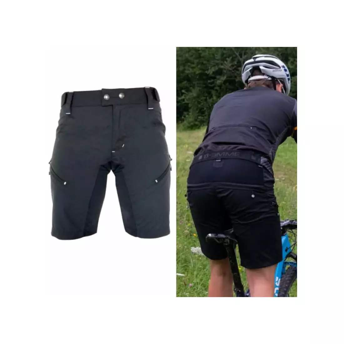 Biemme E-BIKE pánské cyklistické šortky, černá