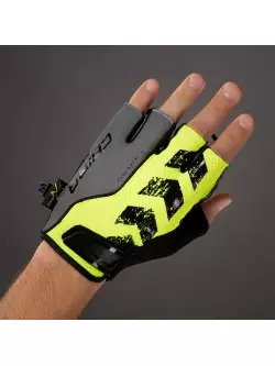 CHIBA cyklistické rukavice SAFETY REFLEX žlutá