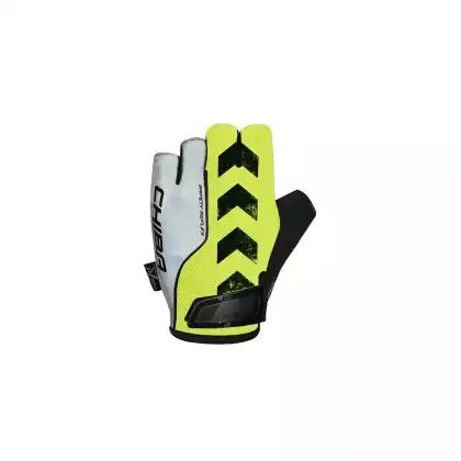 CHIBA cyklistické rukavice SAFETY REFLEX žlutá