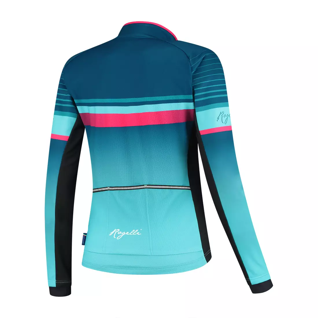 ROGELLI Dámská zimní cyklistická bunda IMPRESS modro-růžová