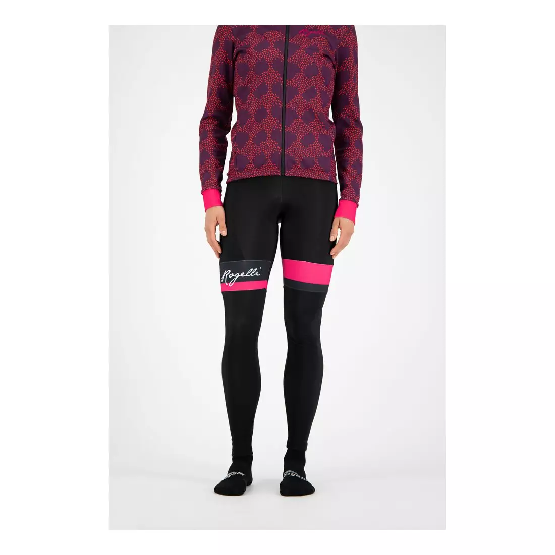 ROGELLI dámské zimní cyklistické kalhoty SELECT black/pink