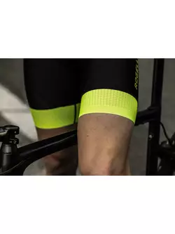 ROGELLI pánské cyklistické kraťasy s podvazky FLEX žlutý fluor