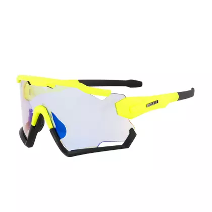 ROGELLI sportovní brýle s vyměnitelnými skly SWITCH žlutý fluor