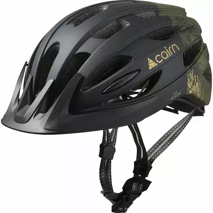 CAIRN FUSION Cyklistická helma, černá a zlatá
