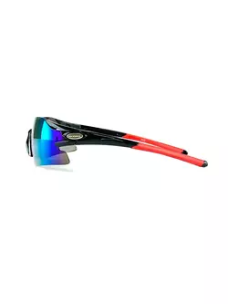 Rockbros 10025 černé a červené polarizované sportovní brýle na kolo