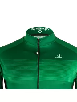 [Set] DEKO STYLE-0421 pánský cyklistický dres s krátkým rukávem, zelená + DEKO POCKET pánské cyklistické kraťasy, černá