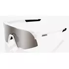 100% sportovní brýle S3 (HiPER Silver Mirror Lens) Matte White STO-61034-404-02