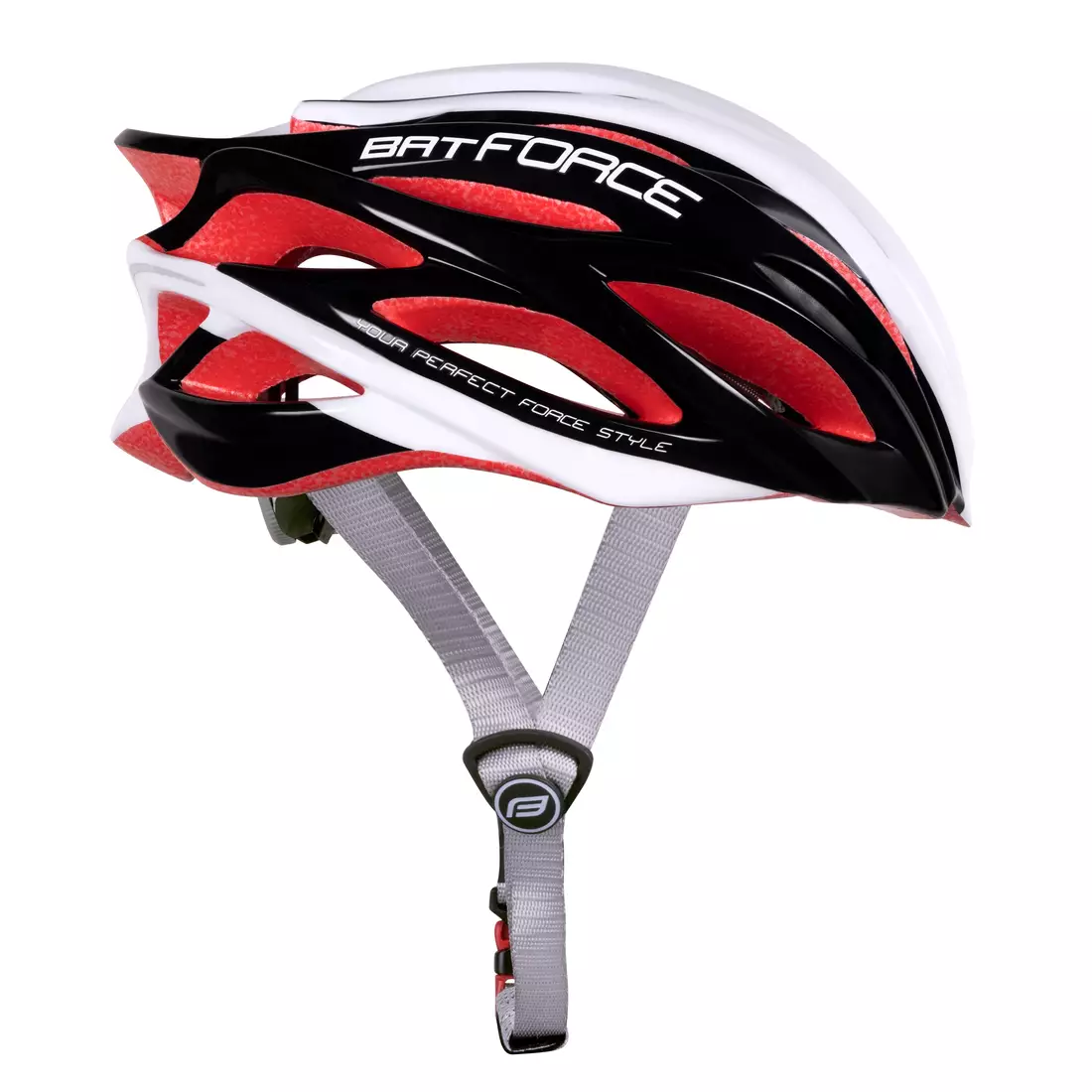 FORCE Cyklistická helma BAT Bílá a červená 902952
