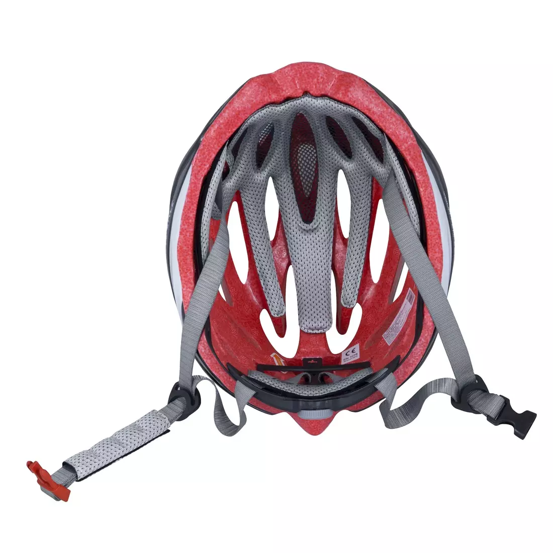 FORCE Cyklistická helma BAT Bílá a červená 902952