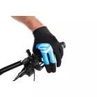 FORCE Cyklistické rukavice MTB POWER, Černá a modrá, 9056933
