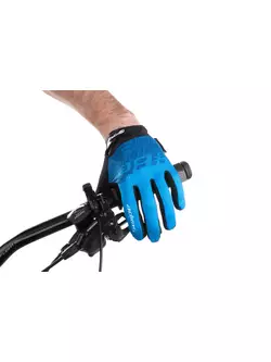 FORCE Cyklistické rukavice MTB SWIPE, modrý, 905728